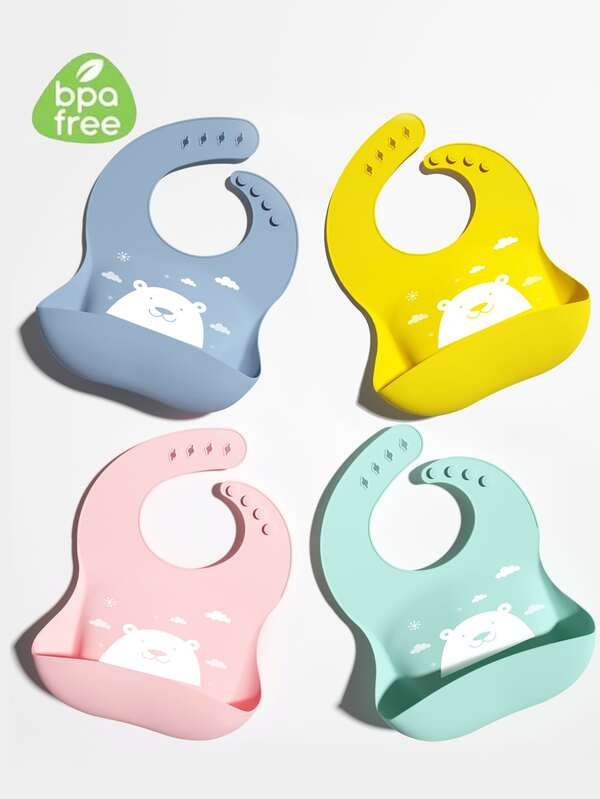 4 Pieces Bebe Bavoir Avec Motif Dessin Anime Mode En Ligne Shein France