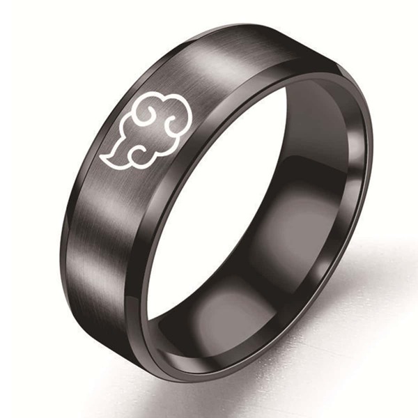 

Men Cloud Pattern Ring, Black