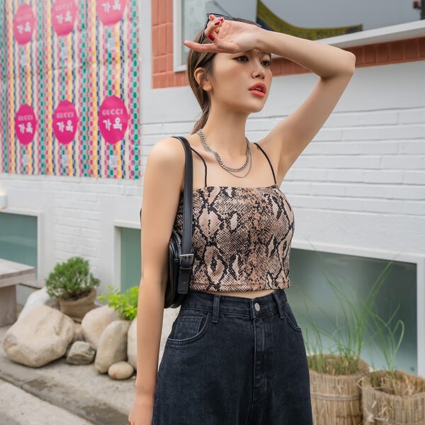 

Snakeskin Cami Top, Multicolor