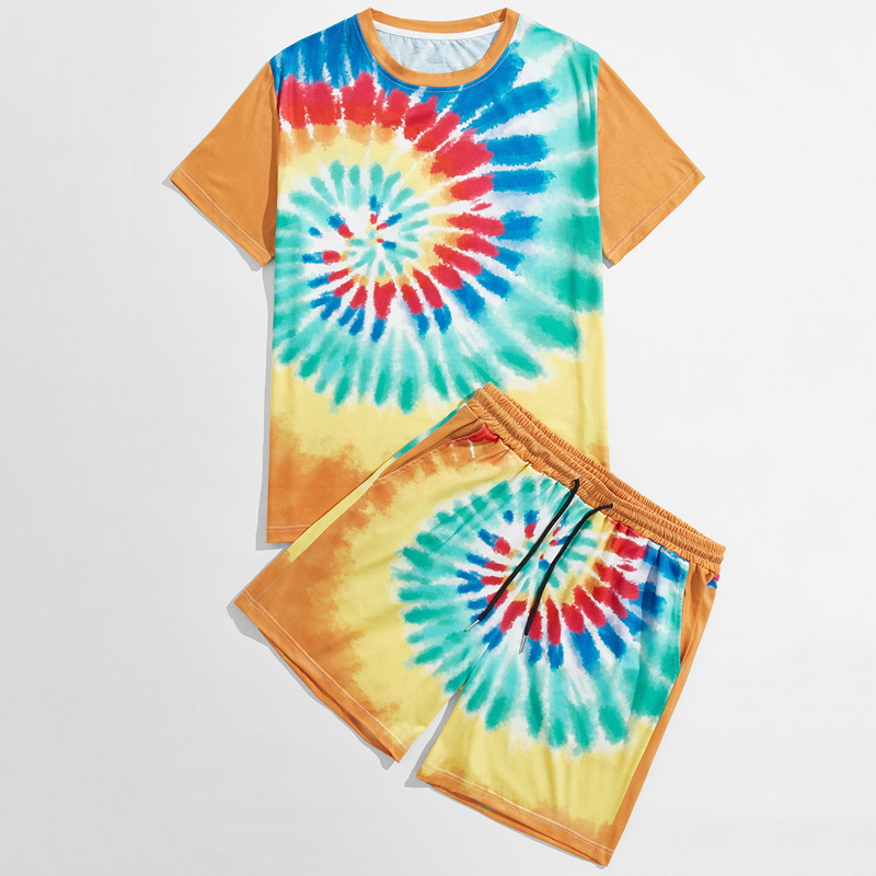 

Guys Tie Dye Tee & Shorts, Multicolor