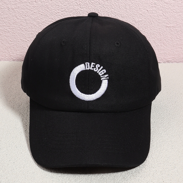 

Letter Embroidered Baseball Cap, Black