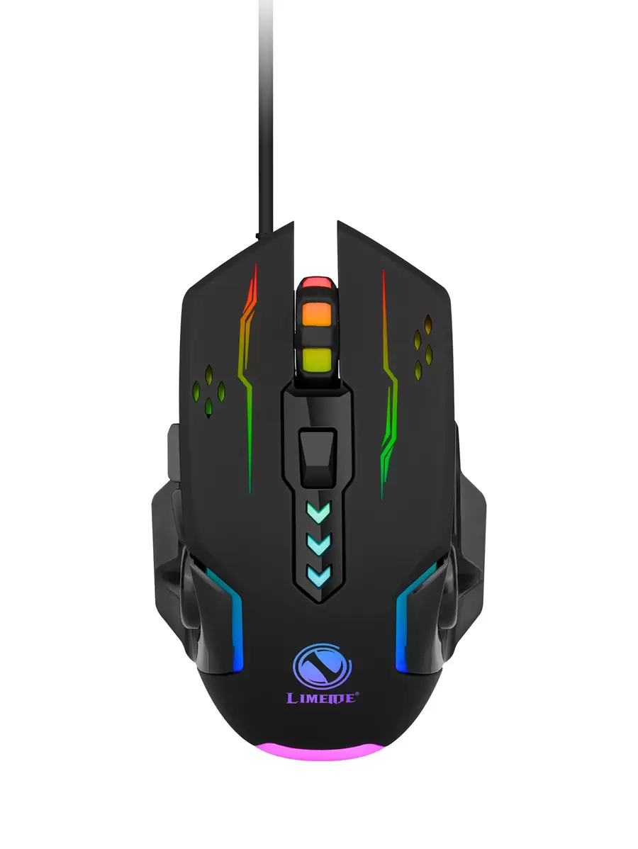 Wired Luminous Game Mouse, Computer Mouse - Black - View 1