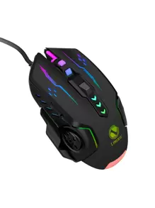 Wired Luminous Game Mouse, Computer Mouse - Black - View 2