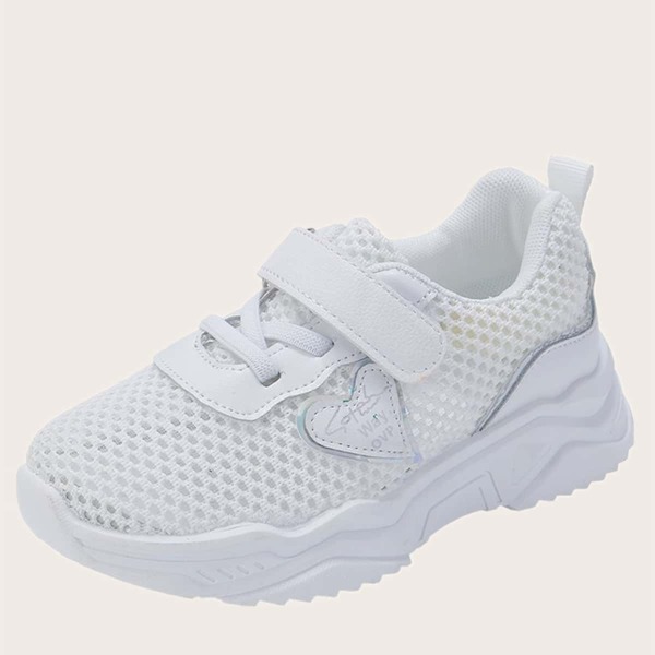 

Toddler Girls Velcro Strap Mesh Sneakers, White