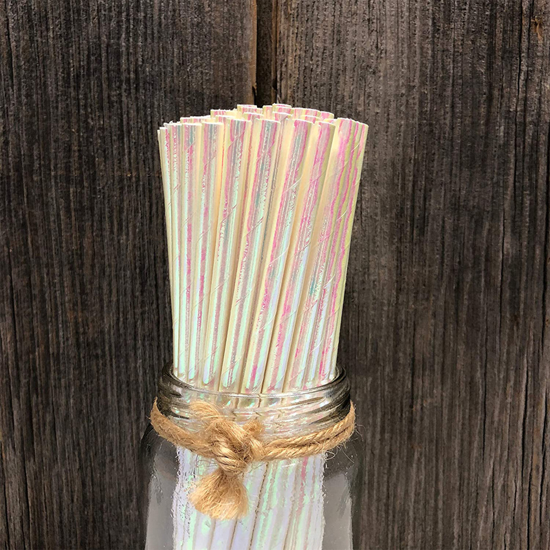 

25pcs Disposable Paper Straw, Pink