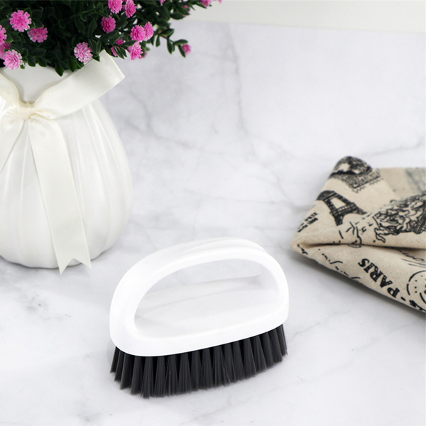 

1pc Cleaning Brush With Handle, White