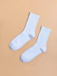Calcetines de hombres unicolor - Blanco - Ver 1