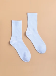 Calcetines de hombres unicolor - Blanco - Ver 3