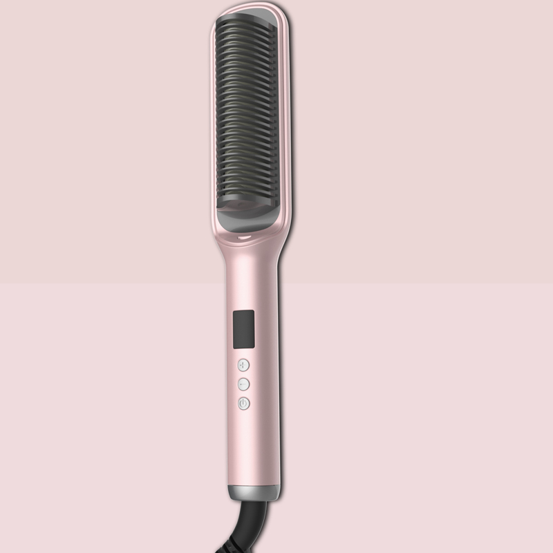 

Thermostatic Straightening Irons Negative Ionic Comb, Pink