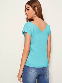SHEIN Clasi بلوز صدفي ملائم ومقلم صدفي