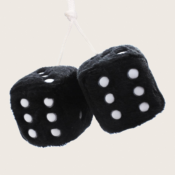 

Dice Car Ornament, Black