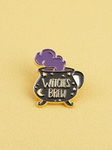 字母圖案胸針 - 彩色 - 查看 2