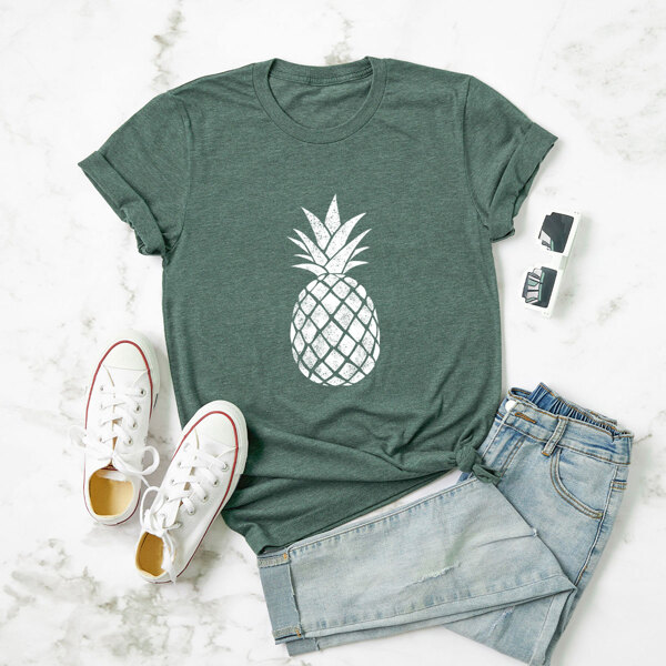 

Plus Pineapple Print Tee, Green