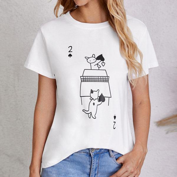 

Cartoon Graphic Tee, White
