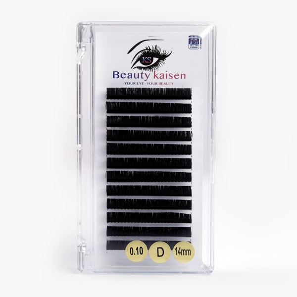 

1box 14mm Cateye Individual Eyelashes, Black