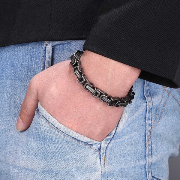 

Men Stainless Steel Bracelet, Silver