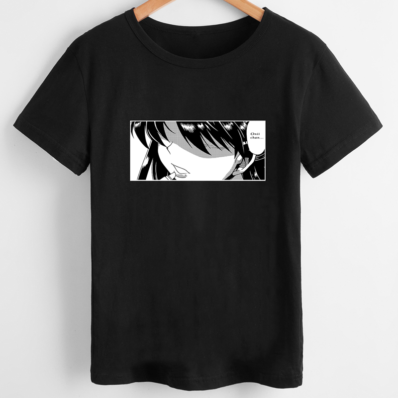 

Cartoon Figure Graphic Tee, Black