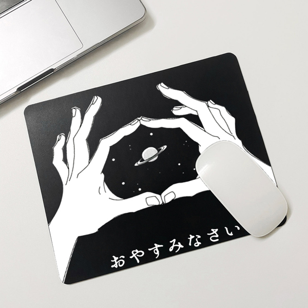 

Finger Print Mouse Pad, Black and white