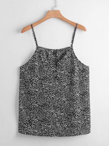 Top De Tirantes Con Estampado Integral - Negro - Ver 1