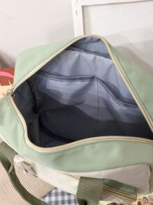 Bolso tote con diseño de dibujos animados para niñas - Verde - Ver 3