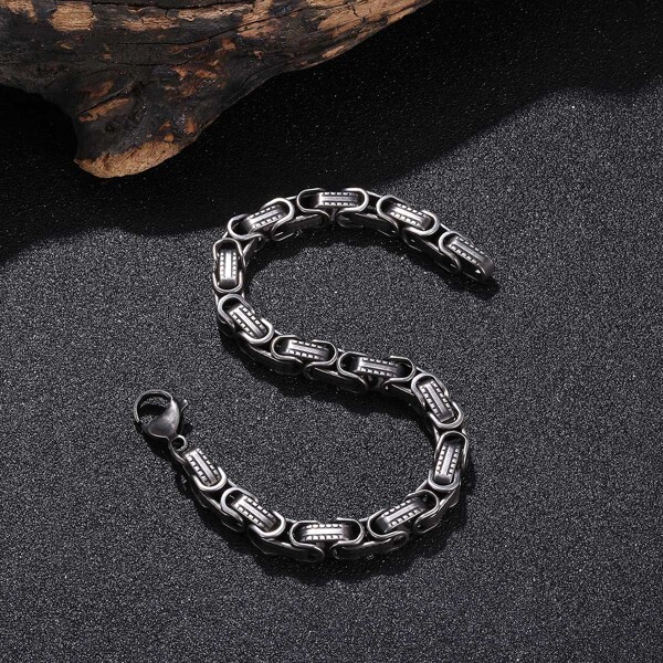 

Men Stainless Steel Bracelet, Silver