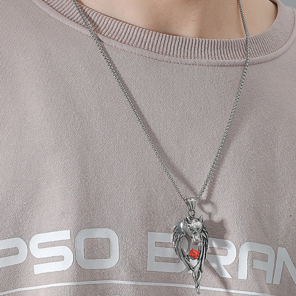 

Men Alloy Necklace, Silver