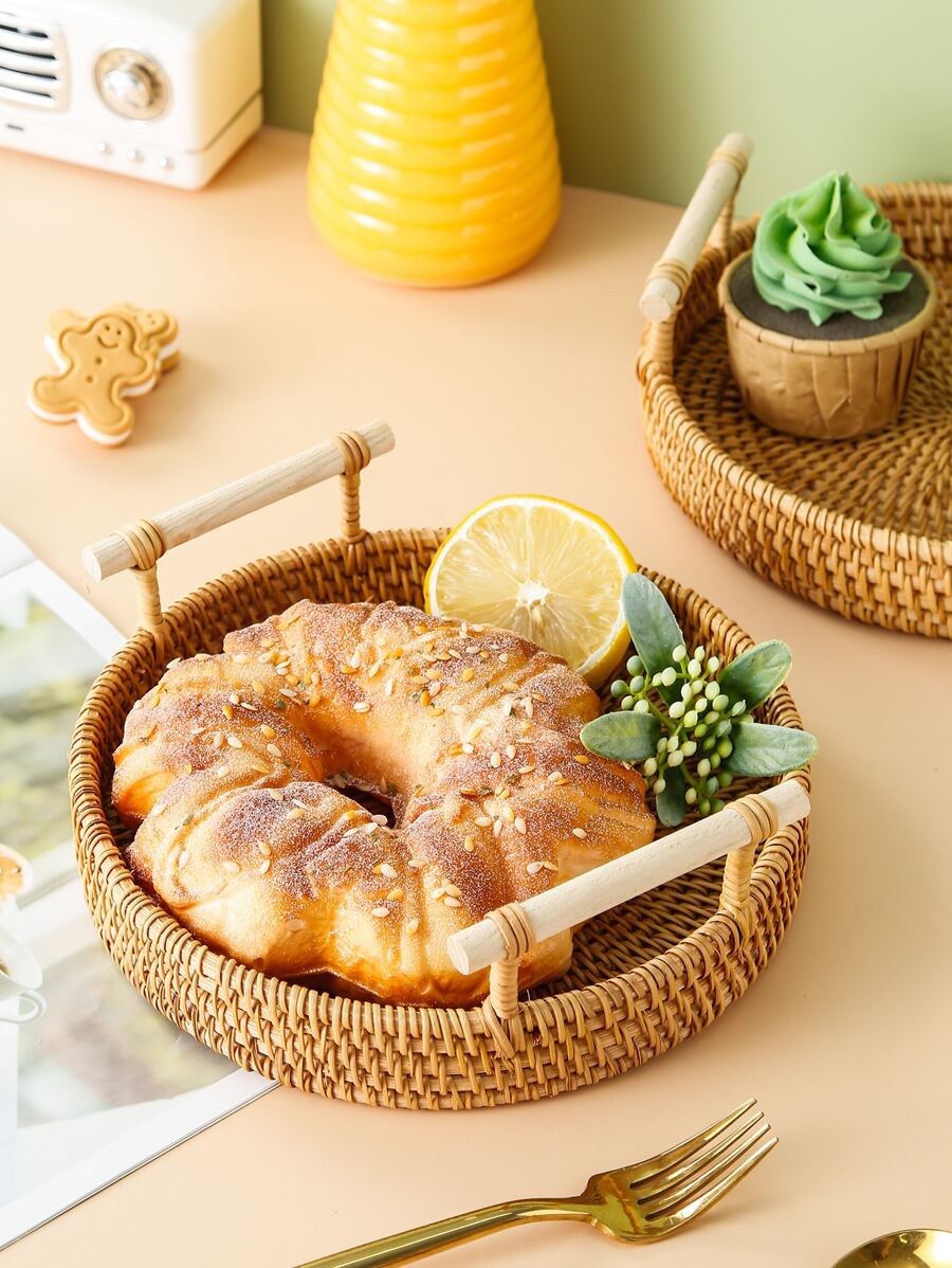 1入組零食托盤帶手柄 - 卡其色 - 查看 1