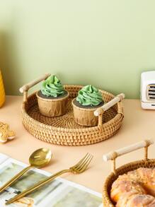 1入組零食托盤帶手柄 - 卡其色 - 查看 3