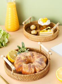 1入組零食托盤帶手柄 - 卡其色 - 查看 7