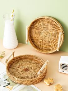 1入組零食托盤帶手柄 - 卡其色 - 查看 8