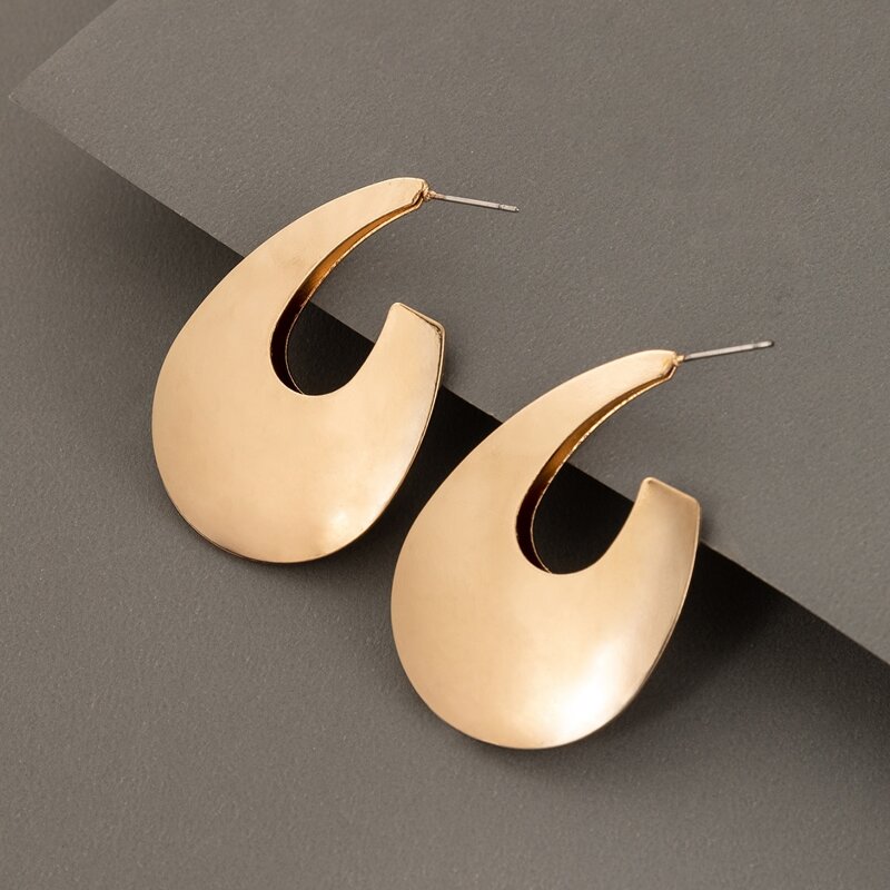 

Geo Drop Earrings, Gold