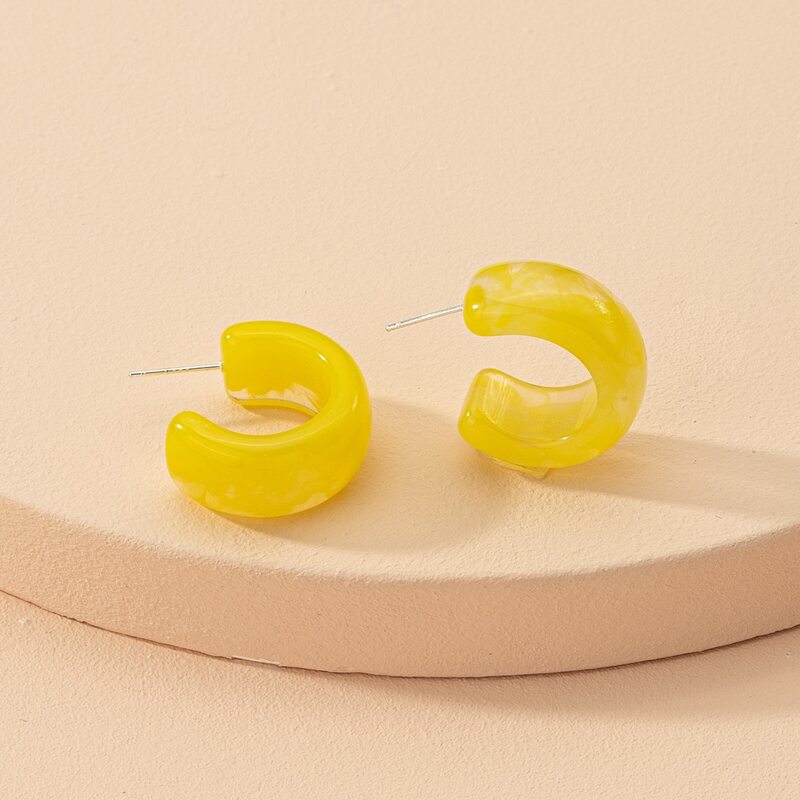 

Simple Open Hoop Earrings, Multicolor