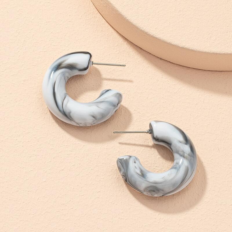 

Simple Open Hoop Earrings, Multicolor