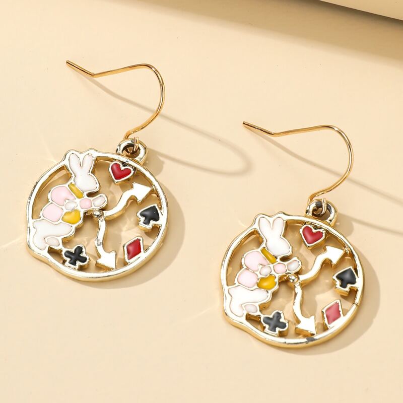 

1pair Hollow Out Drop Earrings, Multicolor