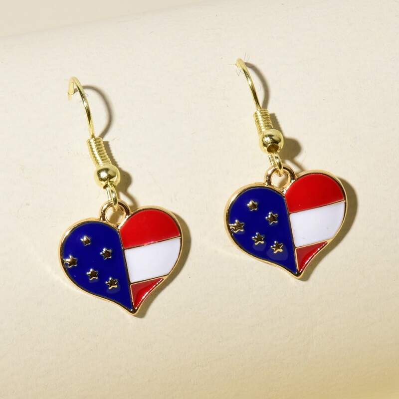 

Star Charm Drop Earrings, Gold