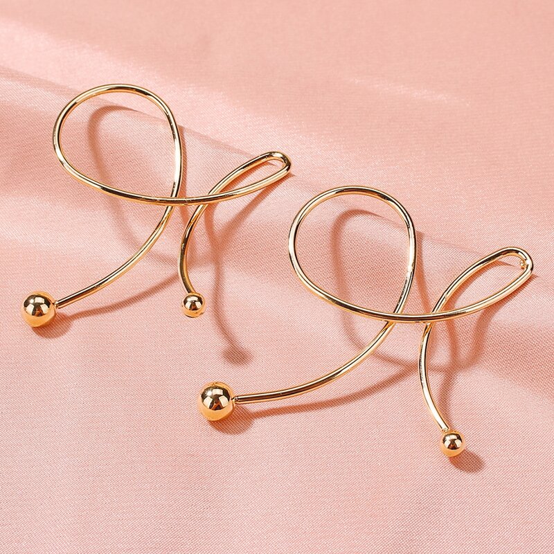 

Minimalist Drop Earrings, Gold