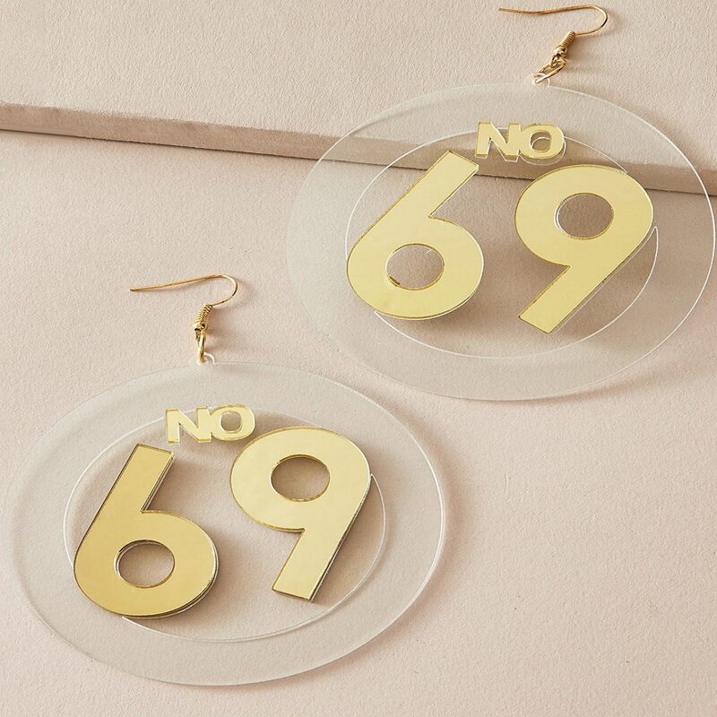 

Letter Drop Earrings, Multicolor