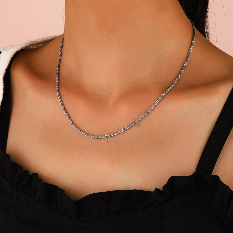 

1pc Minimalist Necklace, White