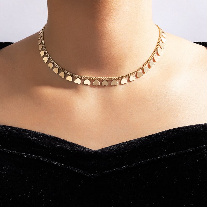 

Heart Charm Necklace, Gold