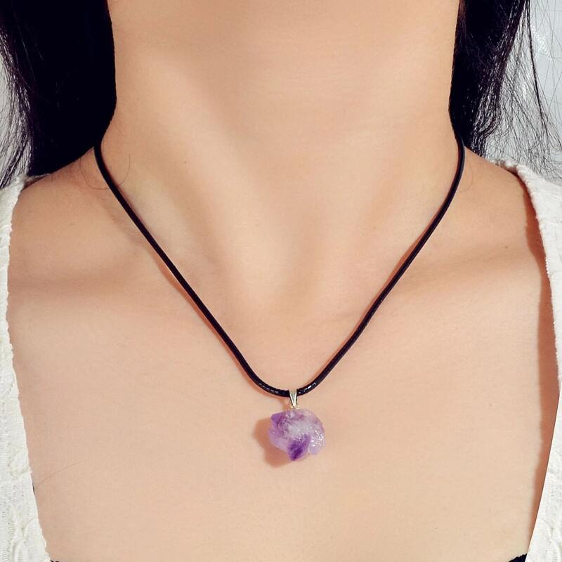 

Purple Crystal Pendant Necklace