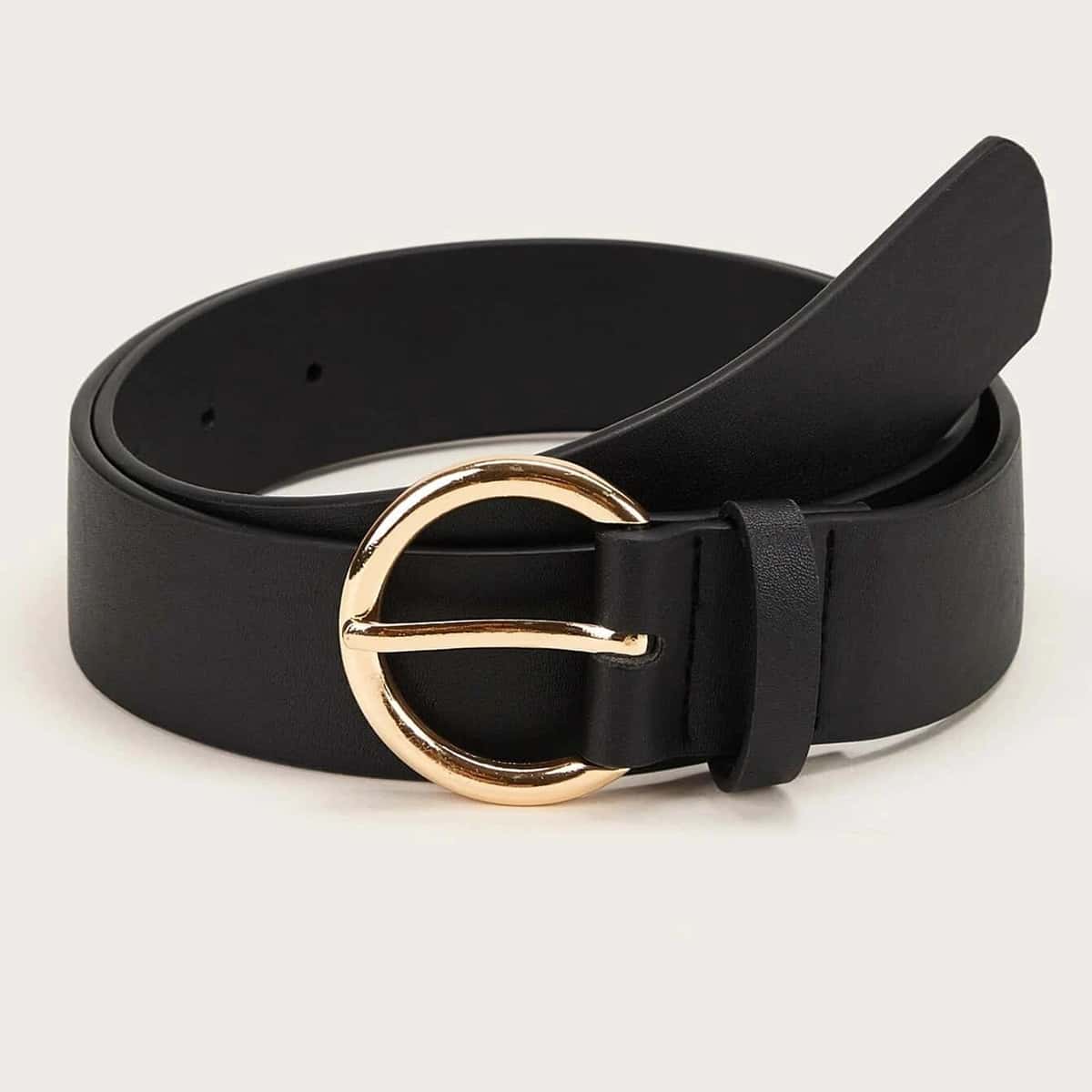 

Metal Buckle Belt, Black