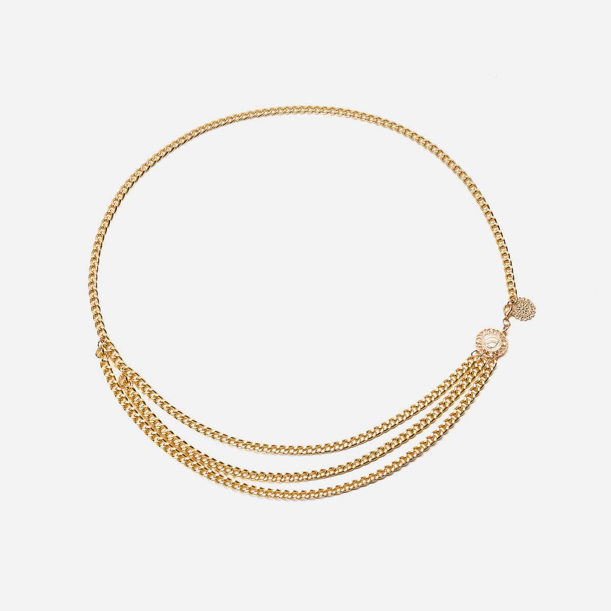 

Layered Chain Belt, Gold