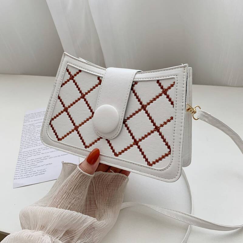 

Quilted Crossbody Bag, White