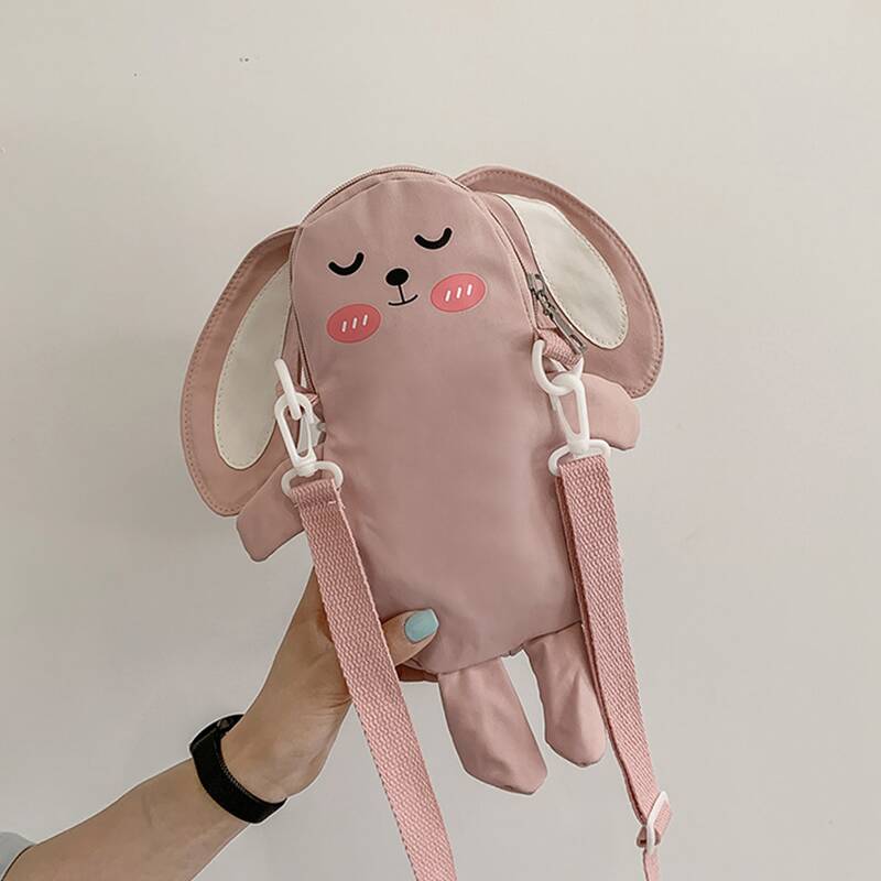 

Rabbit Design Crossbody Bag, Pink