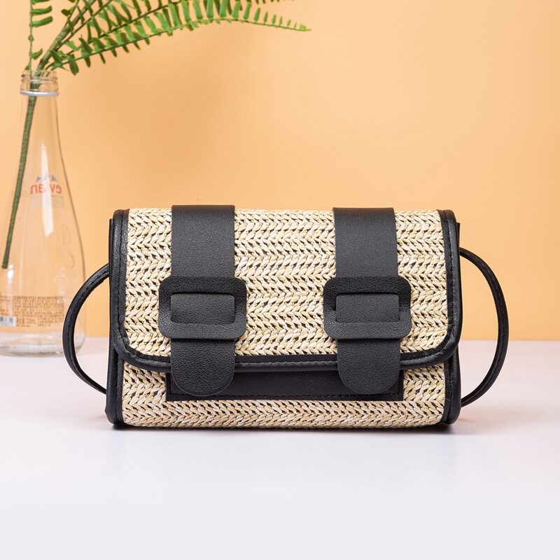 

Buckle Flap Crossbody Bag, Black