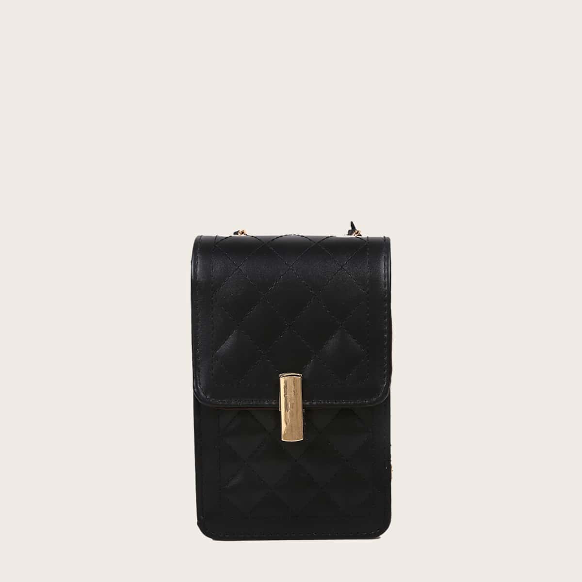 

Quilted Crossbody Bag, Black