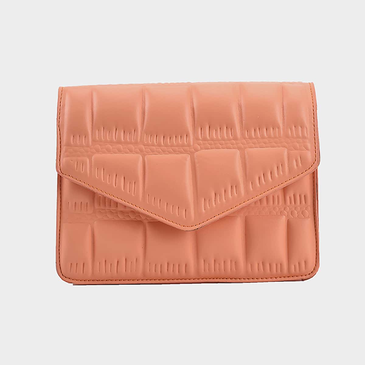 

Quilted Flap Chain Crossbody Bag, Orange