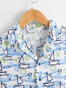 SHEIN 小男童船圖案襯衫
