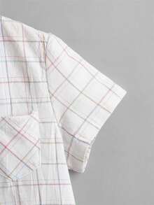 SHEIN 小男童格紋圖案襯衫