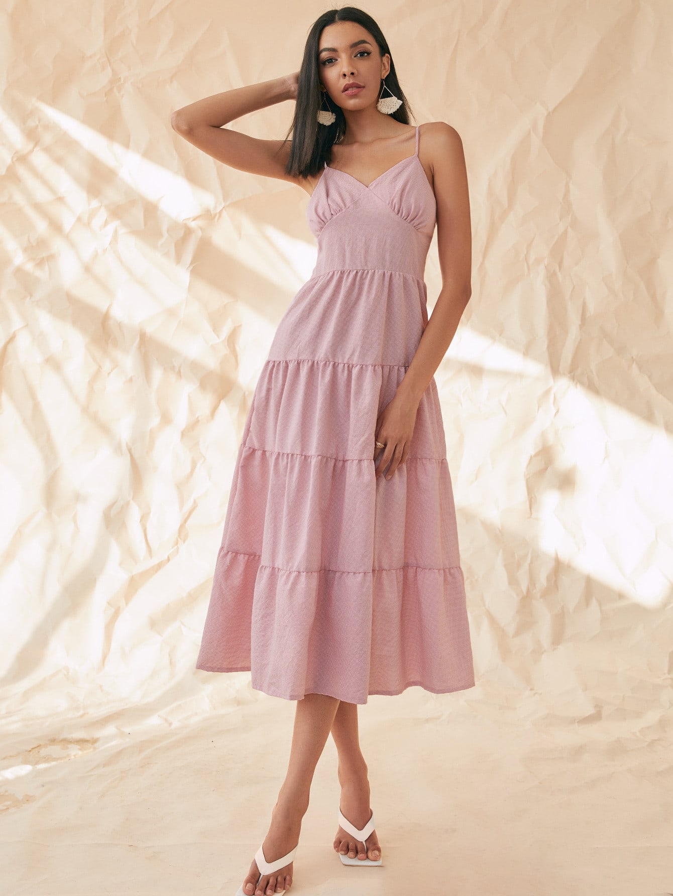 Flounce Hem Cami Dress - Lapaden